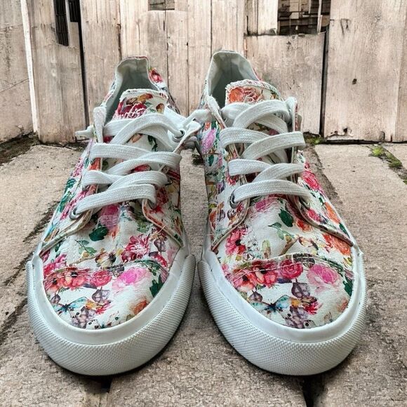 Blowfish Malibu Maxine “Flowerfest” Canvas Sneakers Women’s Size 7.5 - Picture 1 of 12